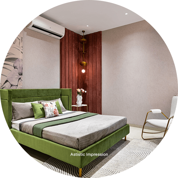 Elegant Vibrant Bedroom